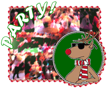 Party Graphic with "cool" reindeer